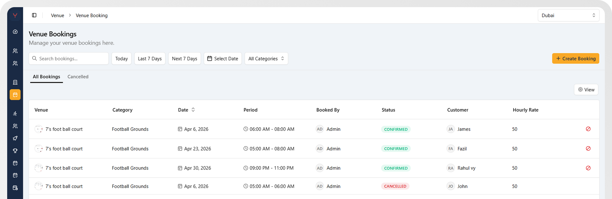Sportzy dashboard preview