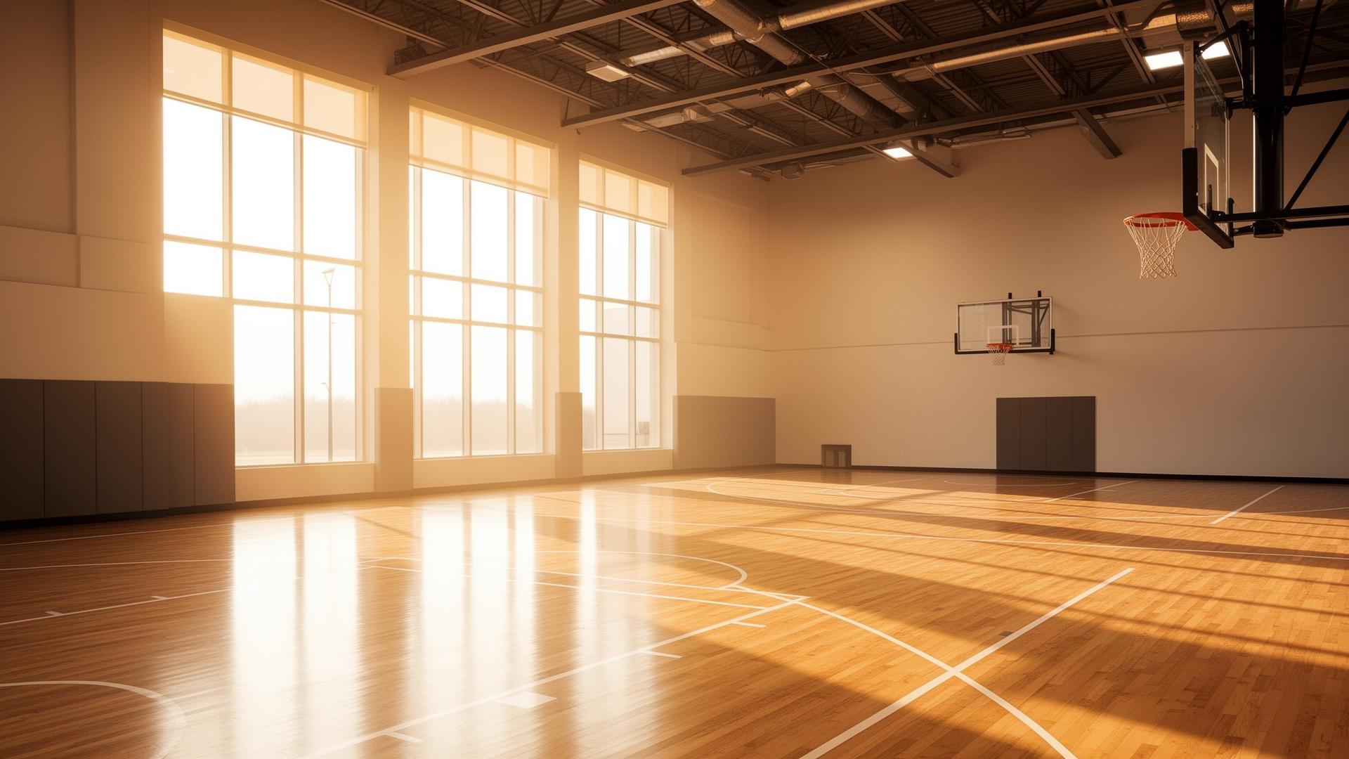 Indoor basketball court